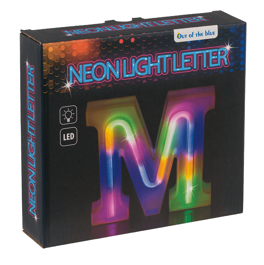 Neon Light Letter, M, Height: 16 cm, for