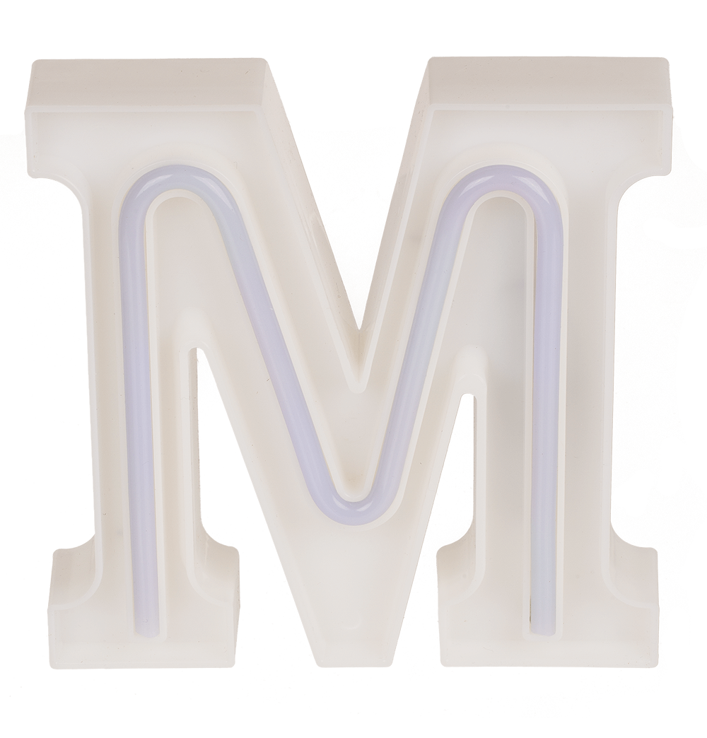 Neon Light Letter, M, Height: 16 cm, for