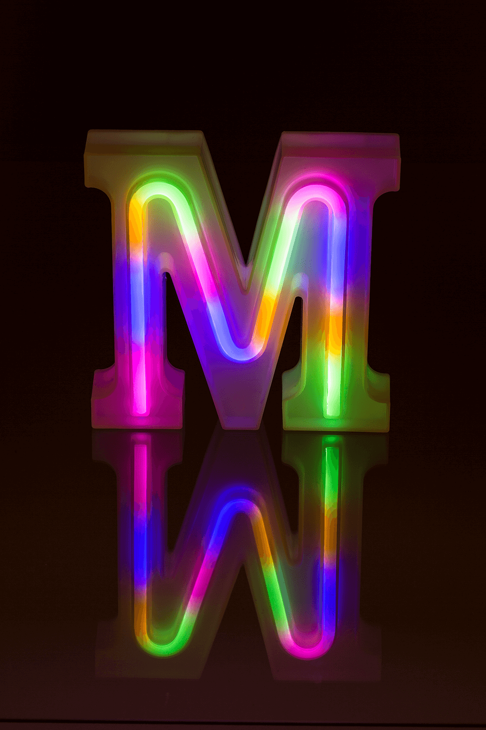 Neon Light Letter, M, Height: 16 cm, for
