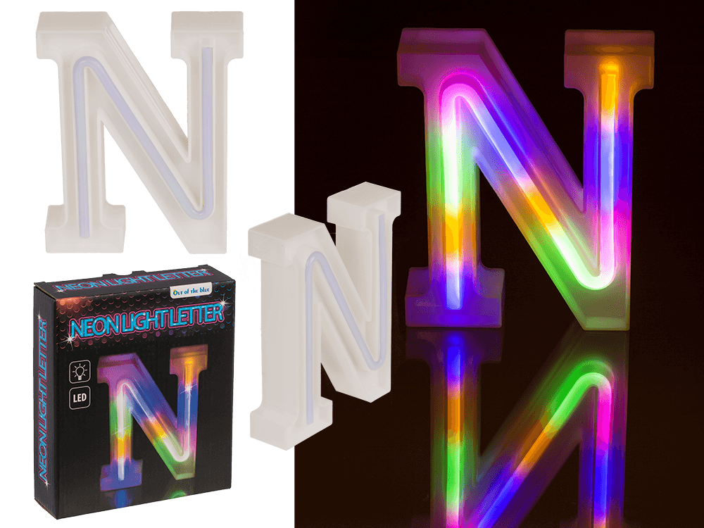 Neon Light Letter, N, Height: 16 cm, for