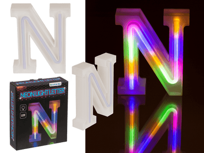 Neon Light Letter, N, Height: 16 cm, for