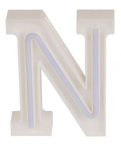 Neon Light Letter, N, Height: 16 cm, for