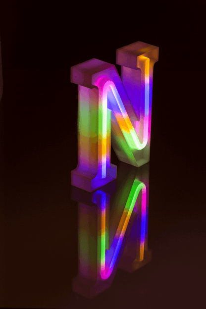 Neon Light Letter, N, Height: 16 cm, for