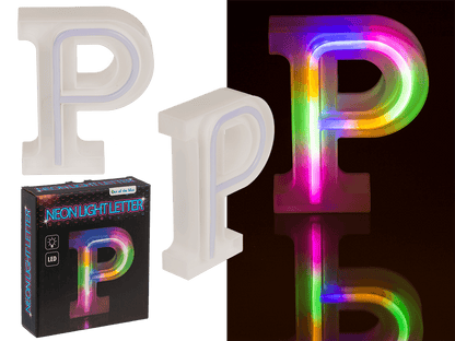 Neon Light Letter, P, Height: 16 cm, for