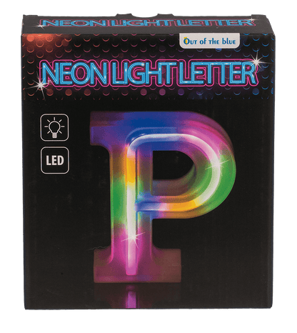 Neon Light Letter, P, Height: 16 cm, for