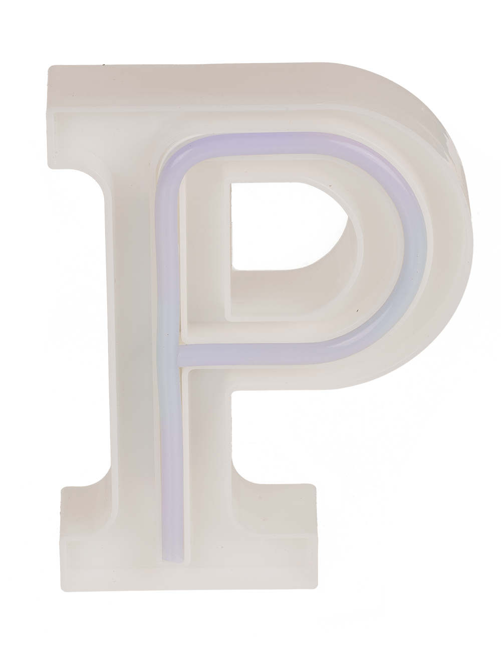 Neon Light Letter, P, Height: 16 cm, for