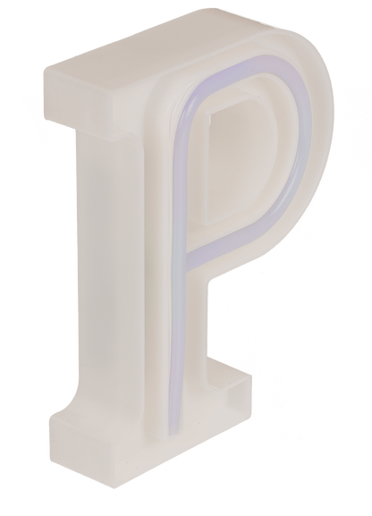 Neon Light Letter, P, Height: 16 cm, for