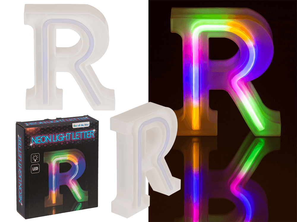 Neon Light Letter, R, Height: 16 cm, for