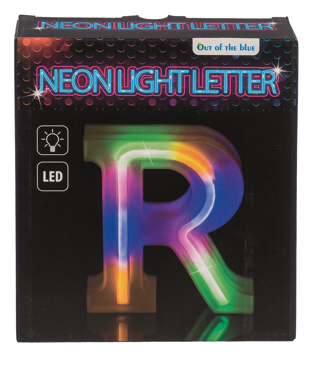 Neon Light Letter, R, Height: 16 cm, for