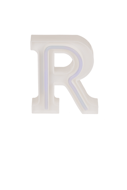 Neon Light Letter, R, Height: 16 cm, for