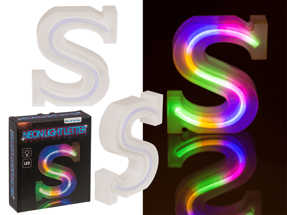 Neon Light Letter, S, Height: 16 cm, for