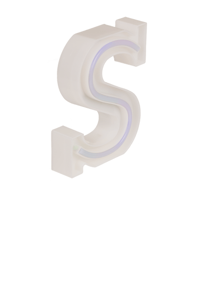 Neon Light Letter, S, Height: 16 cm, for