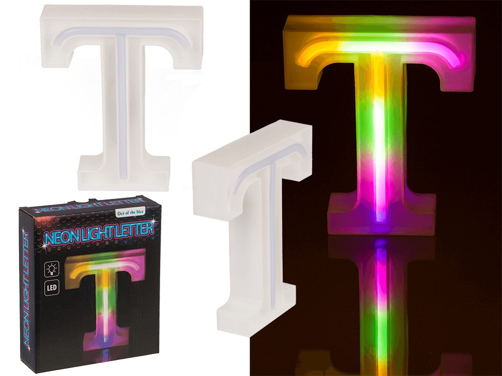 Neon Light Letter,T, Height: 16 cm, for