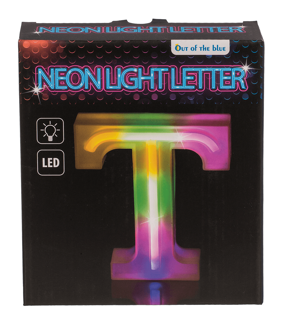 Neon Light Letter,T, Height: 16 cm, for
