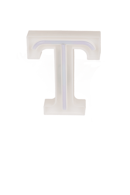Neon Light Letter,T, Height: 16 cm, for