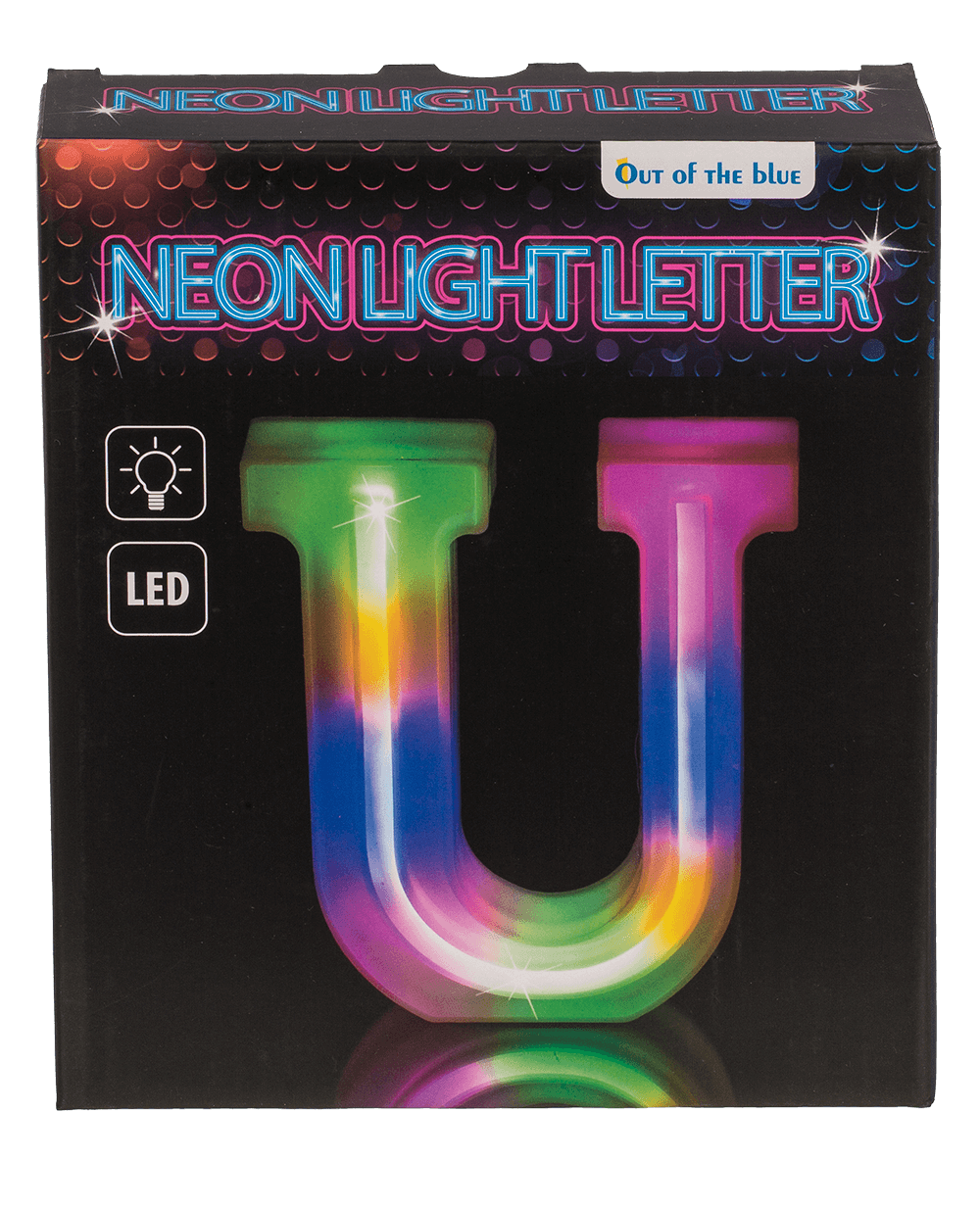 Neon Light Letter, U, Height: 16 cm, for