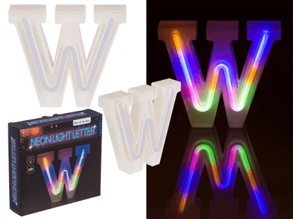 Neon Light Letter; W, Height: 16 cm, for