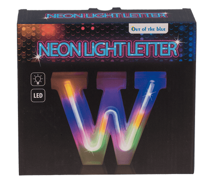 Neon Light Letter; W, Height: 16 cm, for