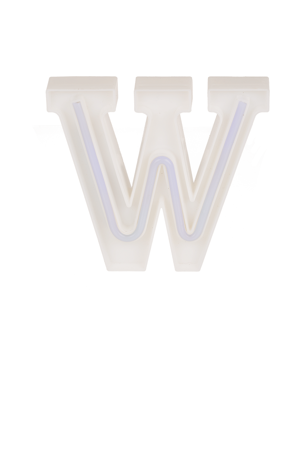 Neon Light Letter; W, Height: 16 cm, for