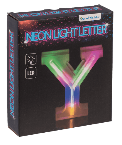 Neon Light Letter; Y, Height: 16 cm, for