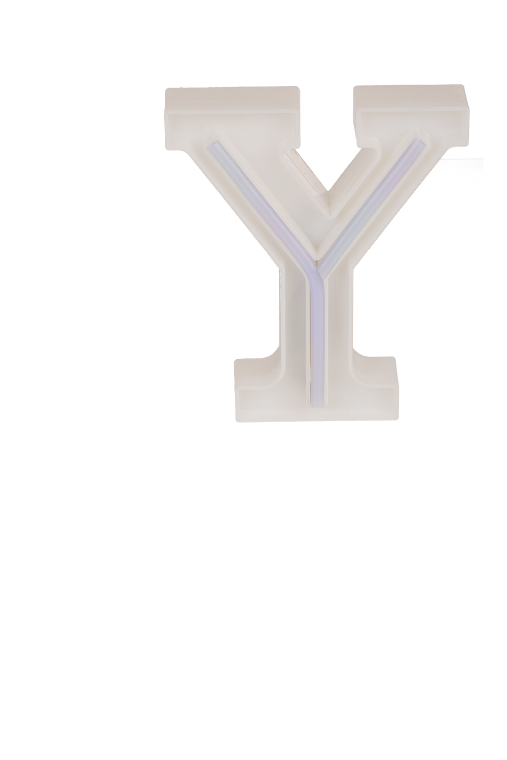 Neon Light Letter; Y, Height: 16 cm, for