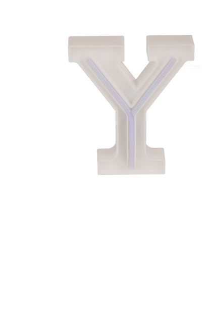 Neon Light Letter; Y, Height: 16 cm, for