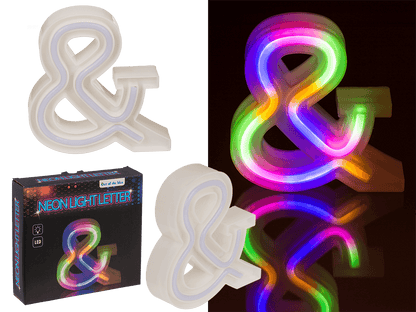 Neon Light Letter; &, Height: 16 cm, for