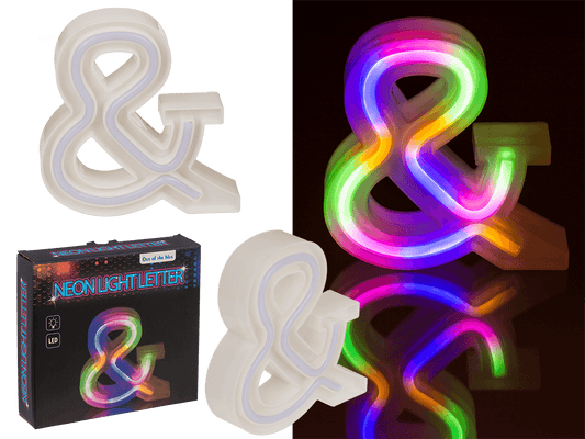 Neon Light Letter; &, Height: 16 cm, for