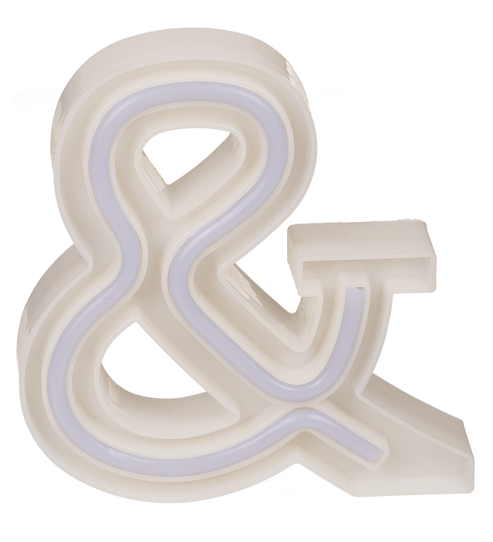 Neon Light Letter; &, Height: 16 cm, for