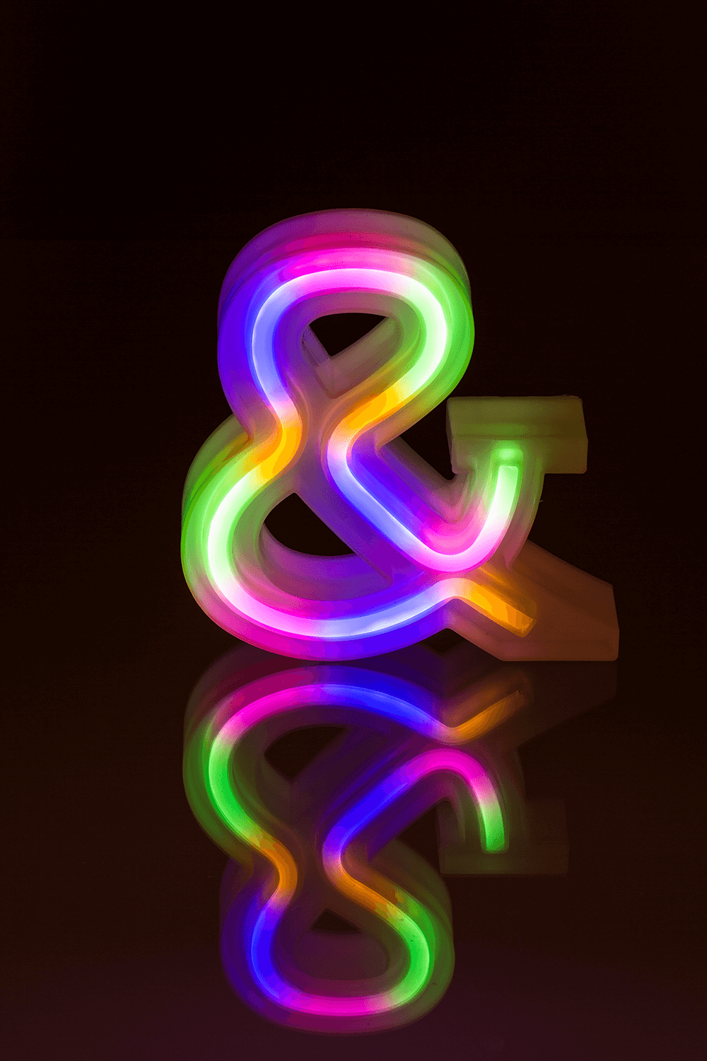 Neon Light Letter; &, Height: 16 cm, for
