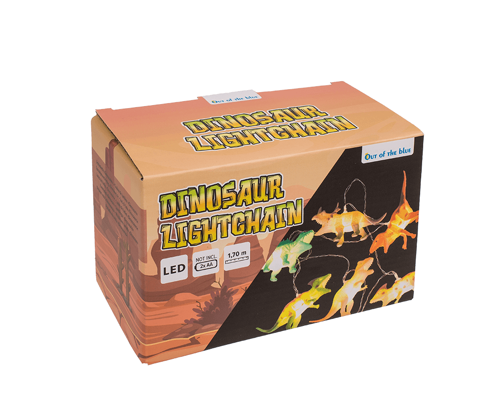 Light chain with 10 LED, Dinosaur,