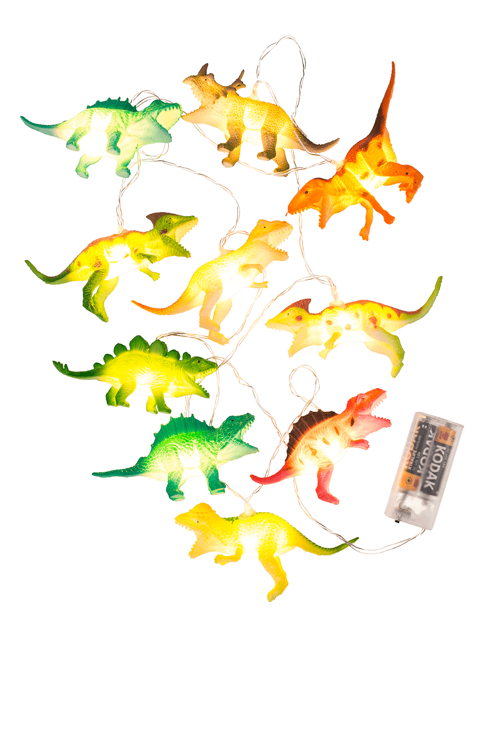 Light chain with 10 LED, Dinosaur,