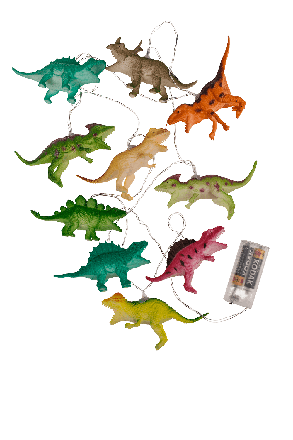 Light chain with 10 LED, Dinosaur,