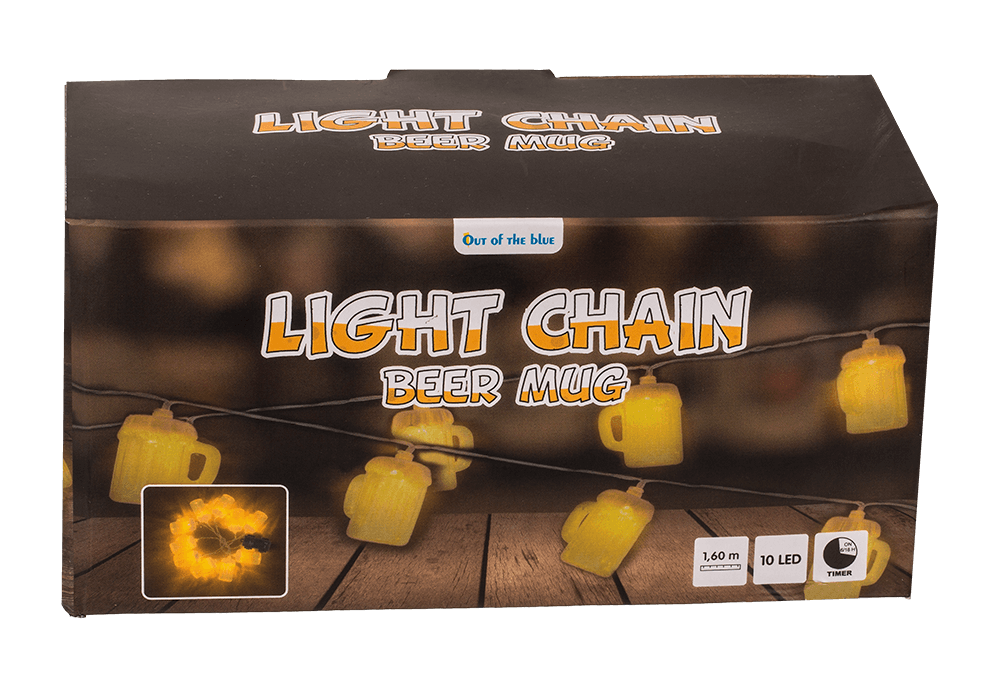 Llight chain, Beer mug, with 10 LED,