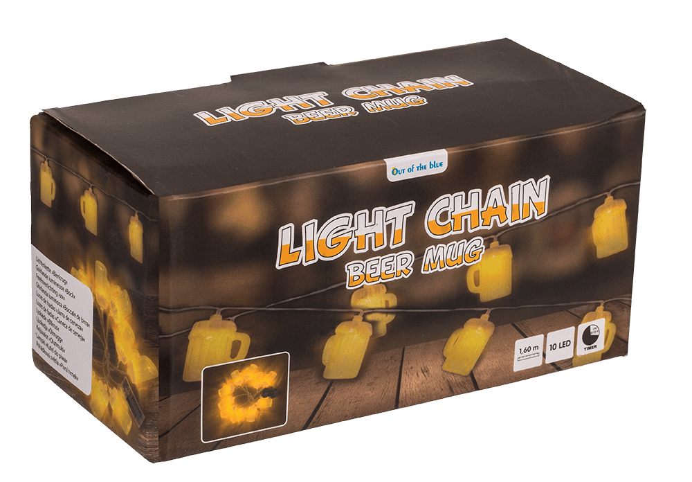 Llight chain, Beer mug, with 10 LED,