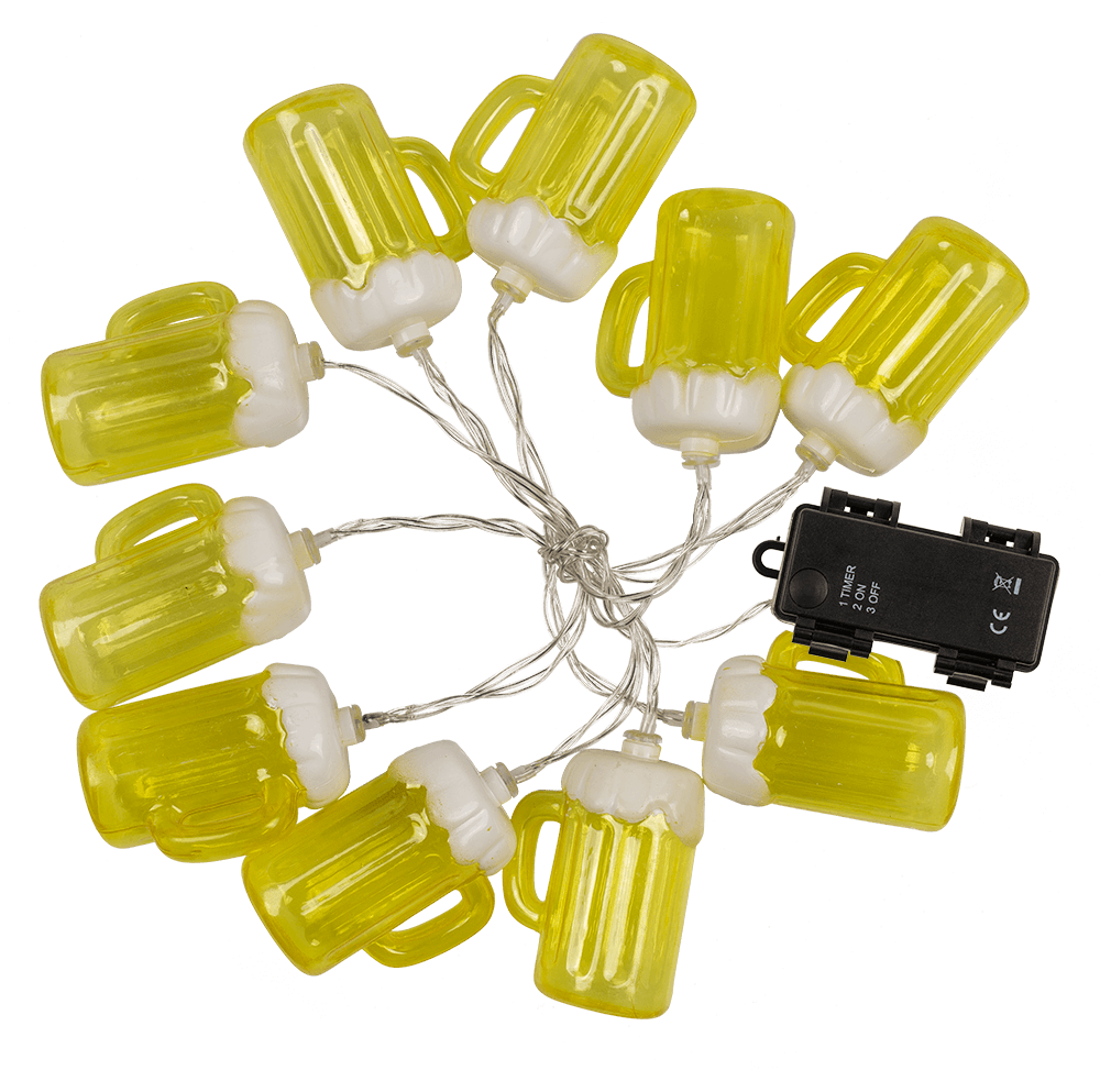 Llight chain, Beer mug, with 10 LED,
