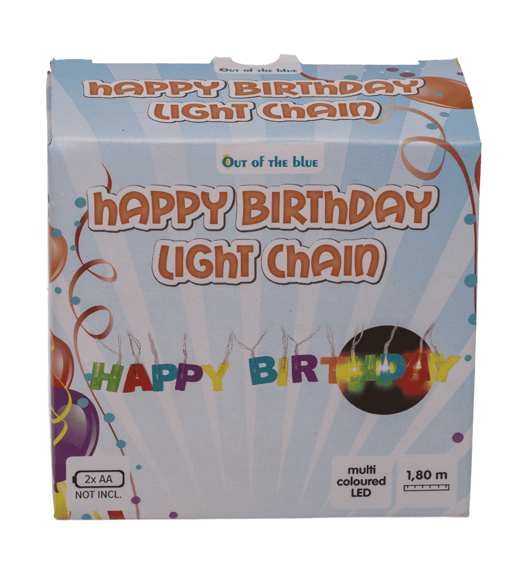 Fairy lights LED "Happy Birthday", L: 1,70 m.,