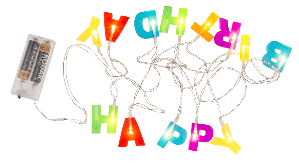 Fairy lights LED "Happy Birthday", L: 1,70 m.,