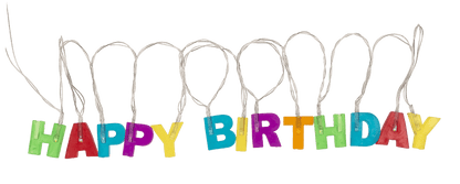 Fairy lights LED "Happy Birthday", L: 1,70 m.,