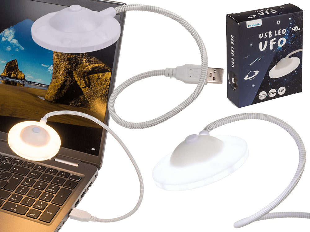 USB LED UFO, ca. 6,5 x 33 cm, with USB cable;