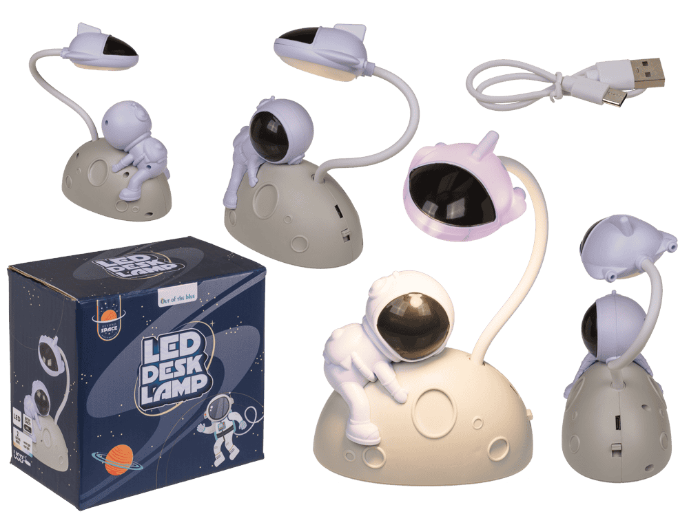 LED desk lamp, astronaut (man on the moon),