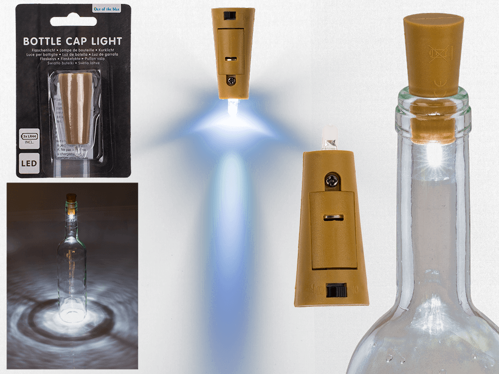Bottle cap light (incl. LR44 battery) ca. 6 cm,