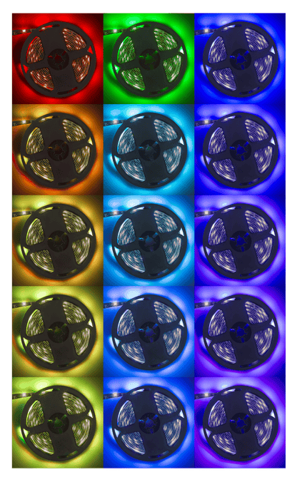 Light strip with colour changing LED,