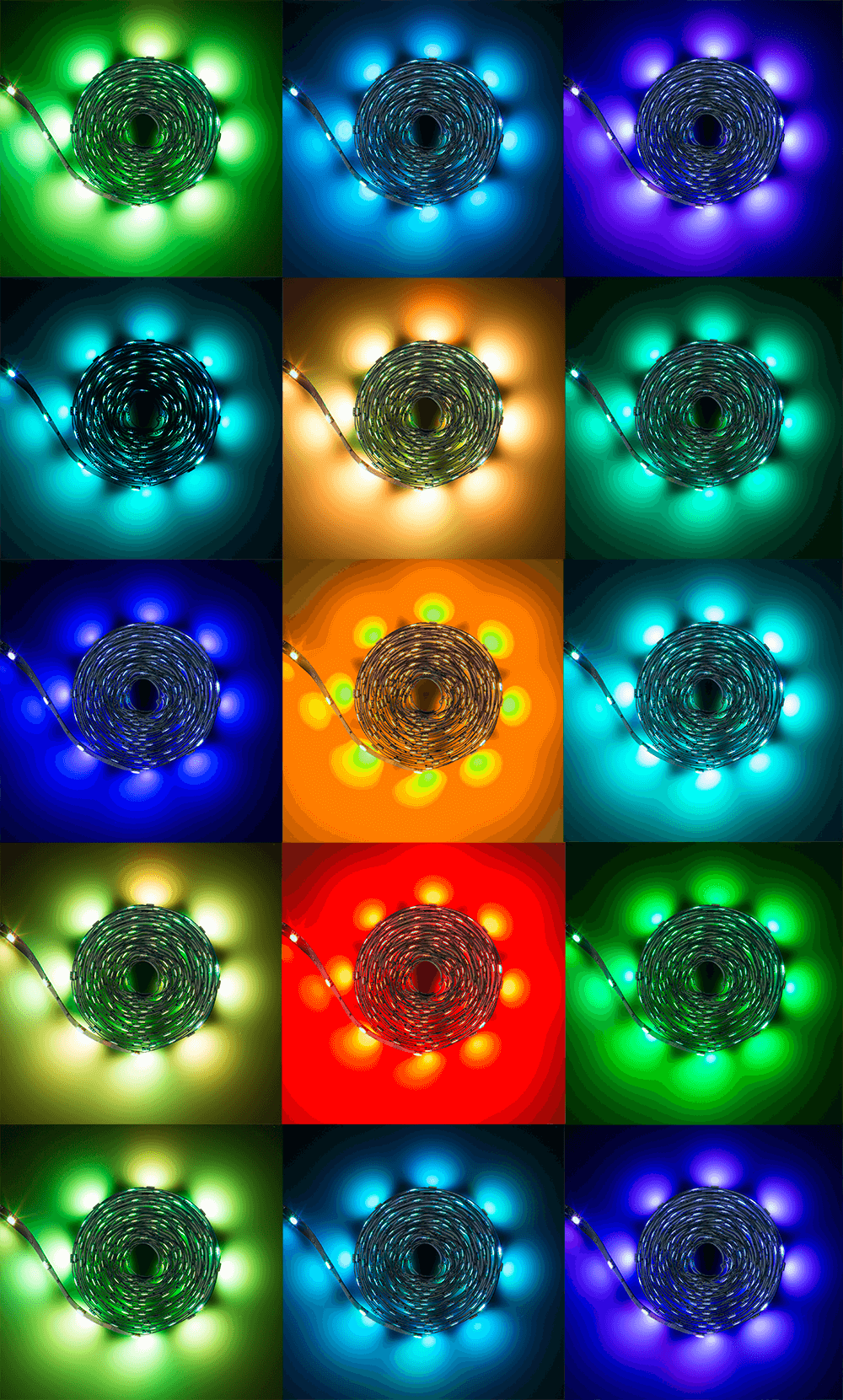 Light strip with colour changing LED,