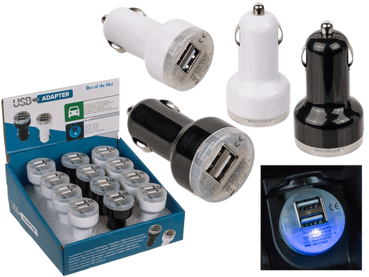 Light up universal USB adapter for car socket,