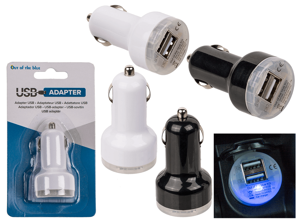 Light up universal USB adapter for car socket,