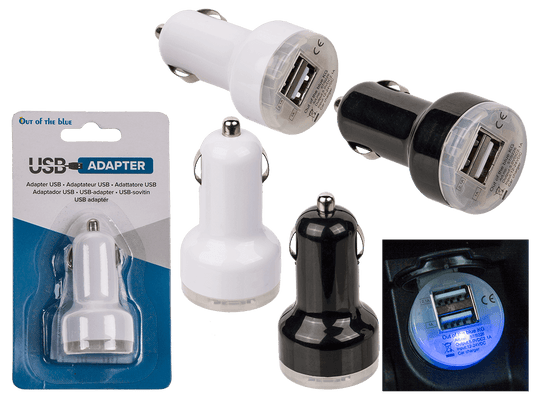Light up universal USB adapter for car socket,