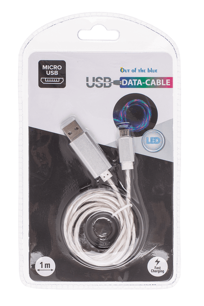 USB fast charging cable for Micro-USB, with LED,