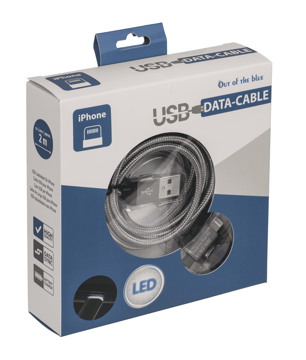 USB data cable, for iPhone, ca. 2 m,