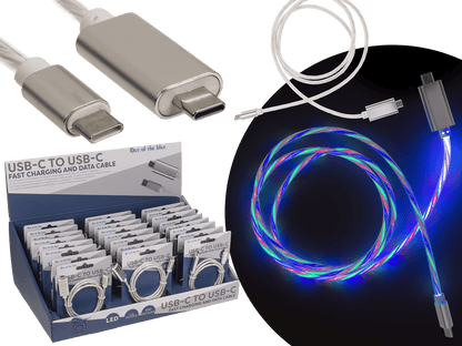 USB-C to USB-C fast charging and data cable, 1 m.,